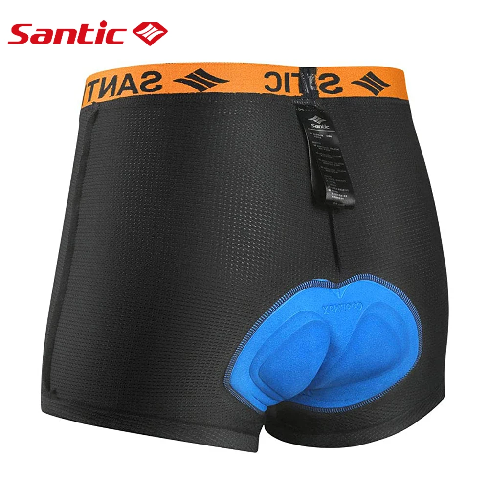 

Santic Cycling Underwear 3D Padded MTB Bike Underpants Elastic and Waistband Mountain Bicycle Gel Shorts for Men Women Briefs