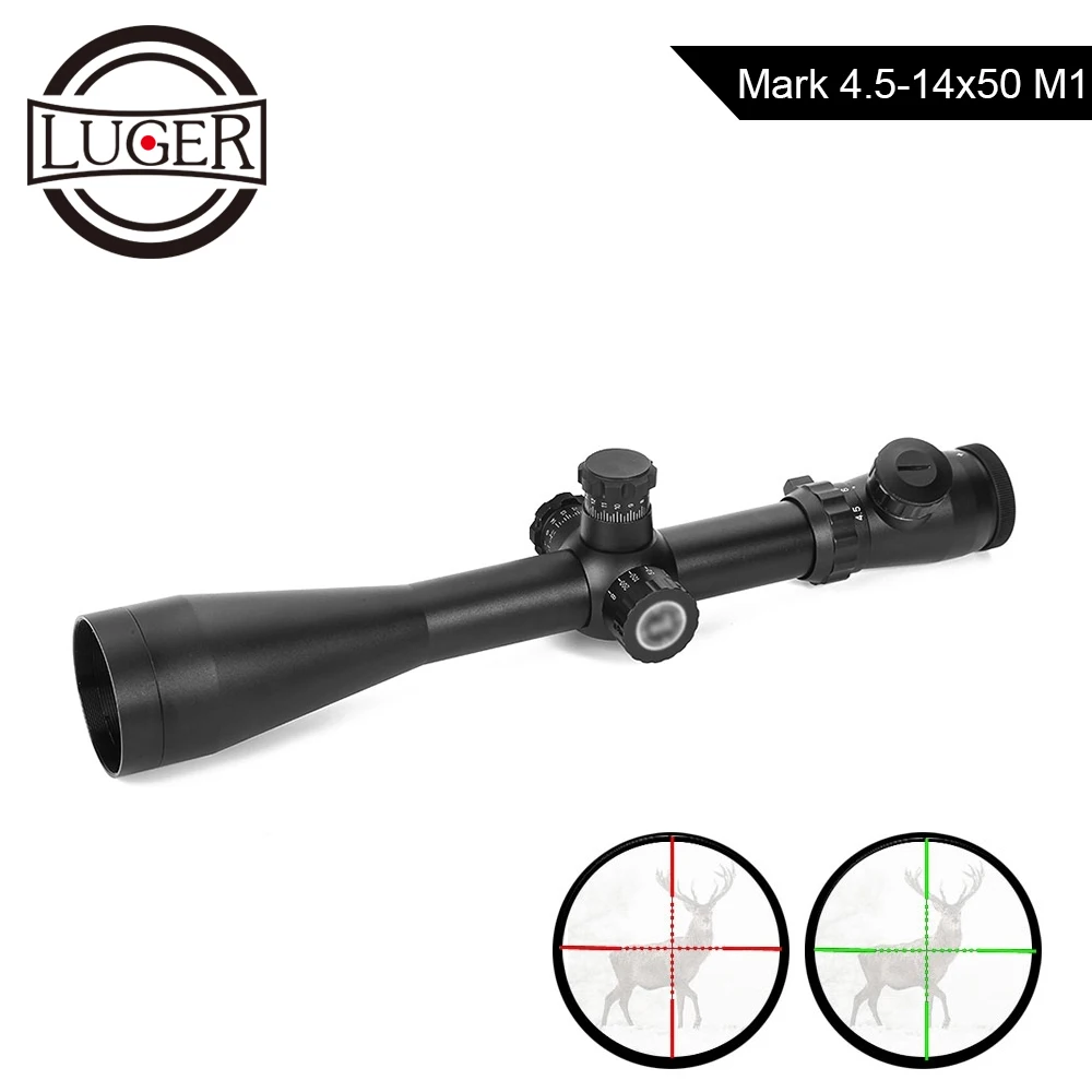 LUGER 4 5 14x50 M1 прицел мил точка сетка тактический оптический дальний страйкбол