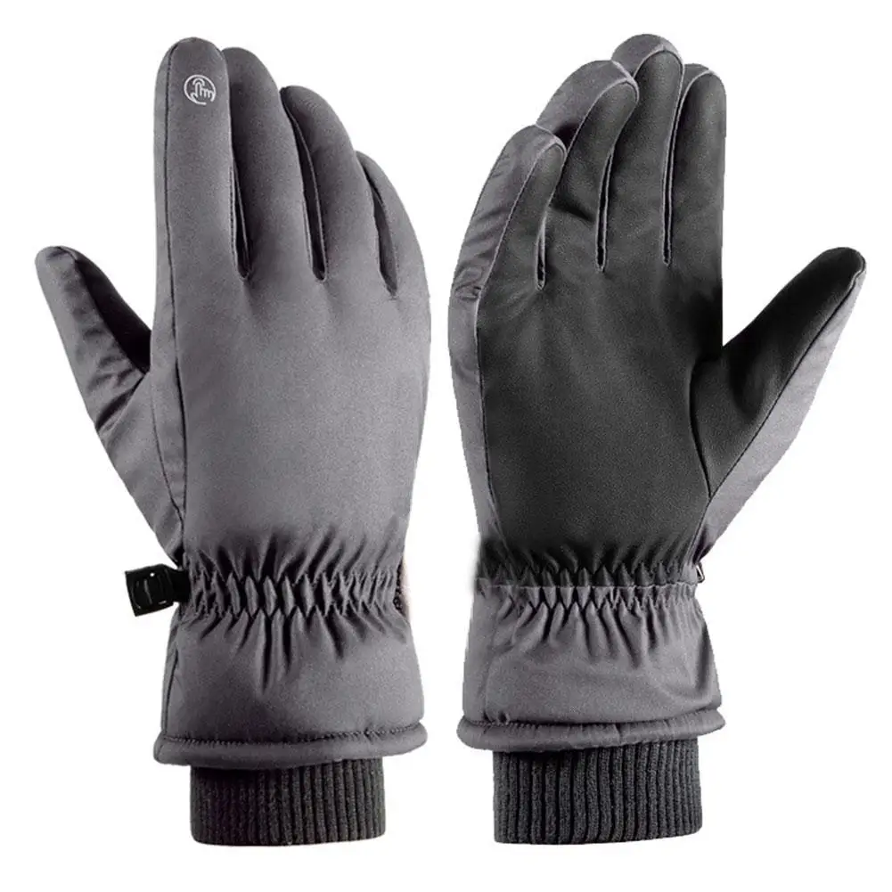 

Теплые лыжные перчатки для мужчин и женщин, зимние водонепроницаемые теплые детские перчатки для сноуборда и снега, сенсорные перчатки с 3 п...
