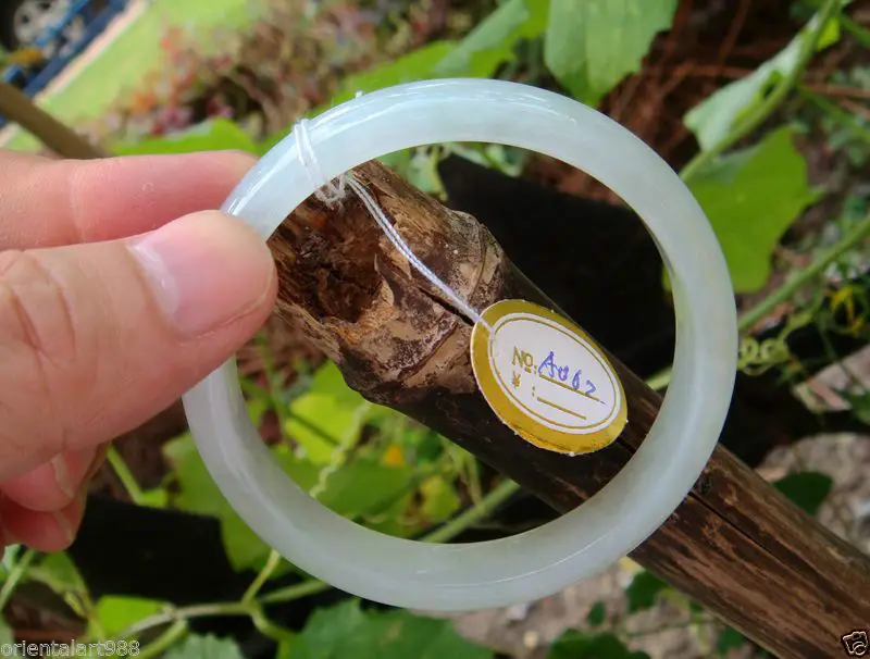 100% Натуральный Необработанный ледяной жадеит изумруд нефрит браслет 59 мм 25 класс