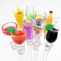 cocktail stirrers muddler mixing spoon for bar stirring drink ice mixer with long handle mixing sticks 10 pcs
