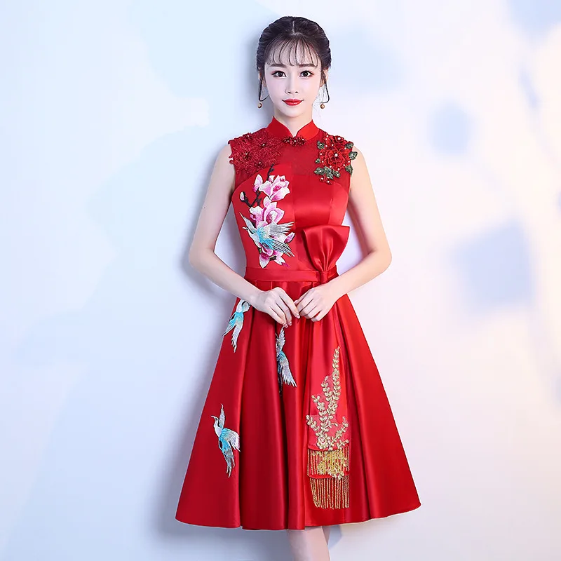 It's Yiiya High Collar Prom Dress Sleeveless Appliques Crystal Dresses 2020 Plus Size Embroidery Vestidos De Gala K184 | Свадьбы и