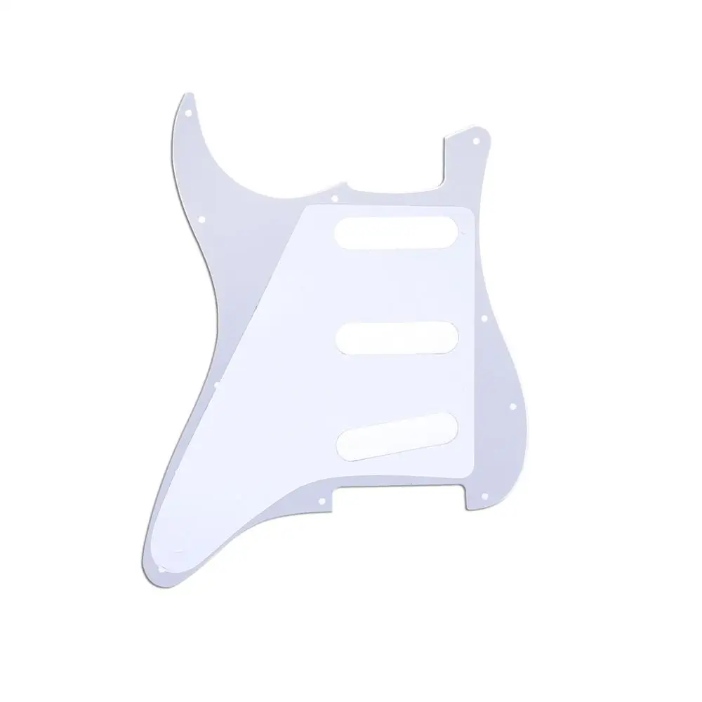 Musiclily SSS 11 Hole Strat Guitar Pickguard for Fender USA/Mexican Made Standard Stratocaster Style 4Ply Purple Pearl | Спорт и