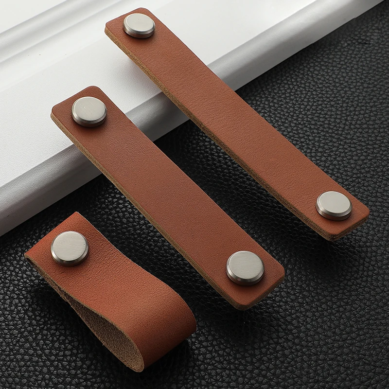 5 стилей ручки для шкафа кожаная дверная фурнитура в стиле ретро мебели