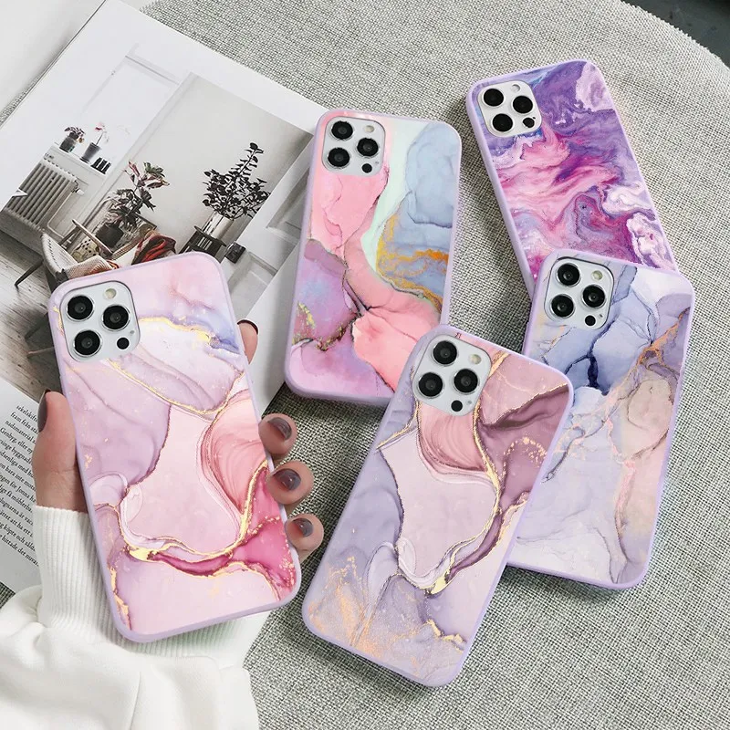 Роскошный чехол с мраморным камнем для OnePlus Nord Мягкая силиконовая задняя крышка