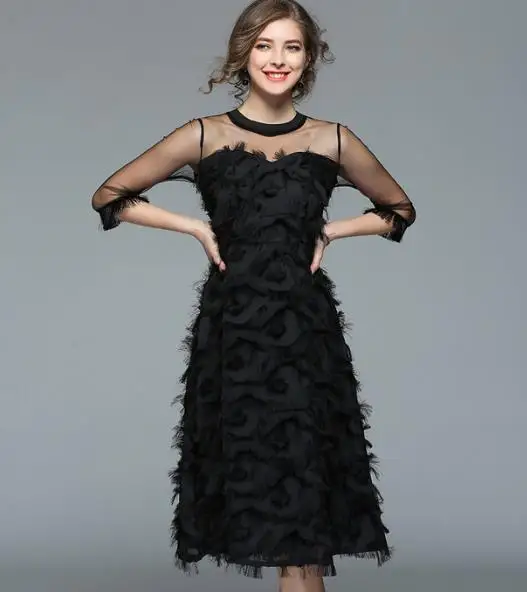 Роскошные женские вечерние платья новое поступление 2019 осеннее винтажное платье