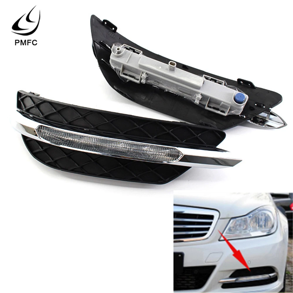 Светодиодные дневные ходовые огни PMFC 1 Pari белые желтые светильник тели поворота