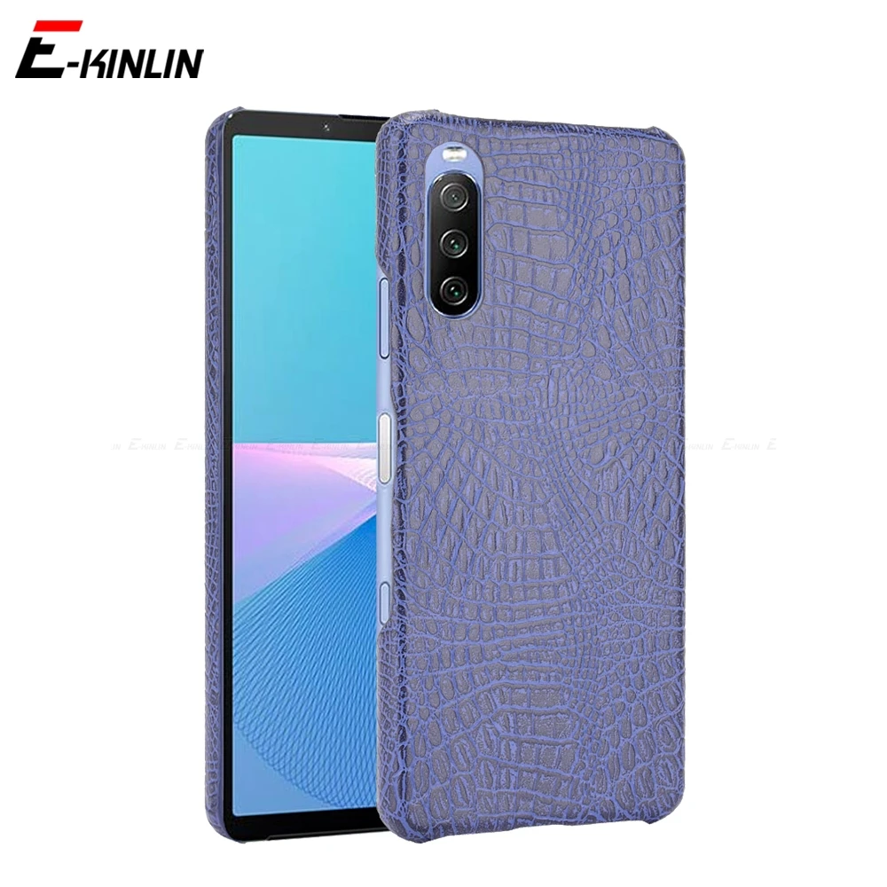 Змеиная крокодиловая задняя крышка кожаный чехол для телефона Sony Xperia Ace 10 8 Lite 5 1 II