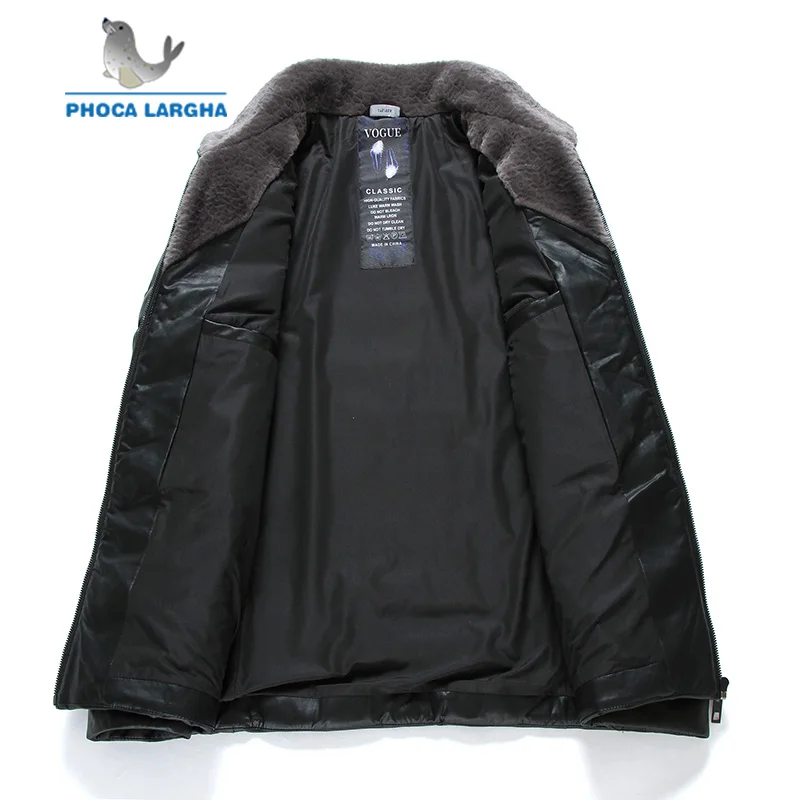 Зимние пуховики мужские шерстяные парки с отложным воротником Мужская брендовая