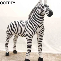 soft stuffed plush animal pillow realistic zebra for childrens birthday gift