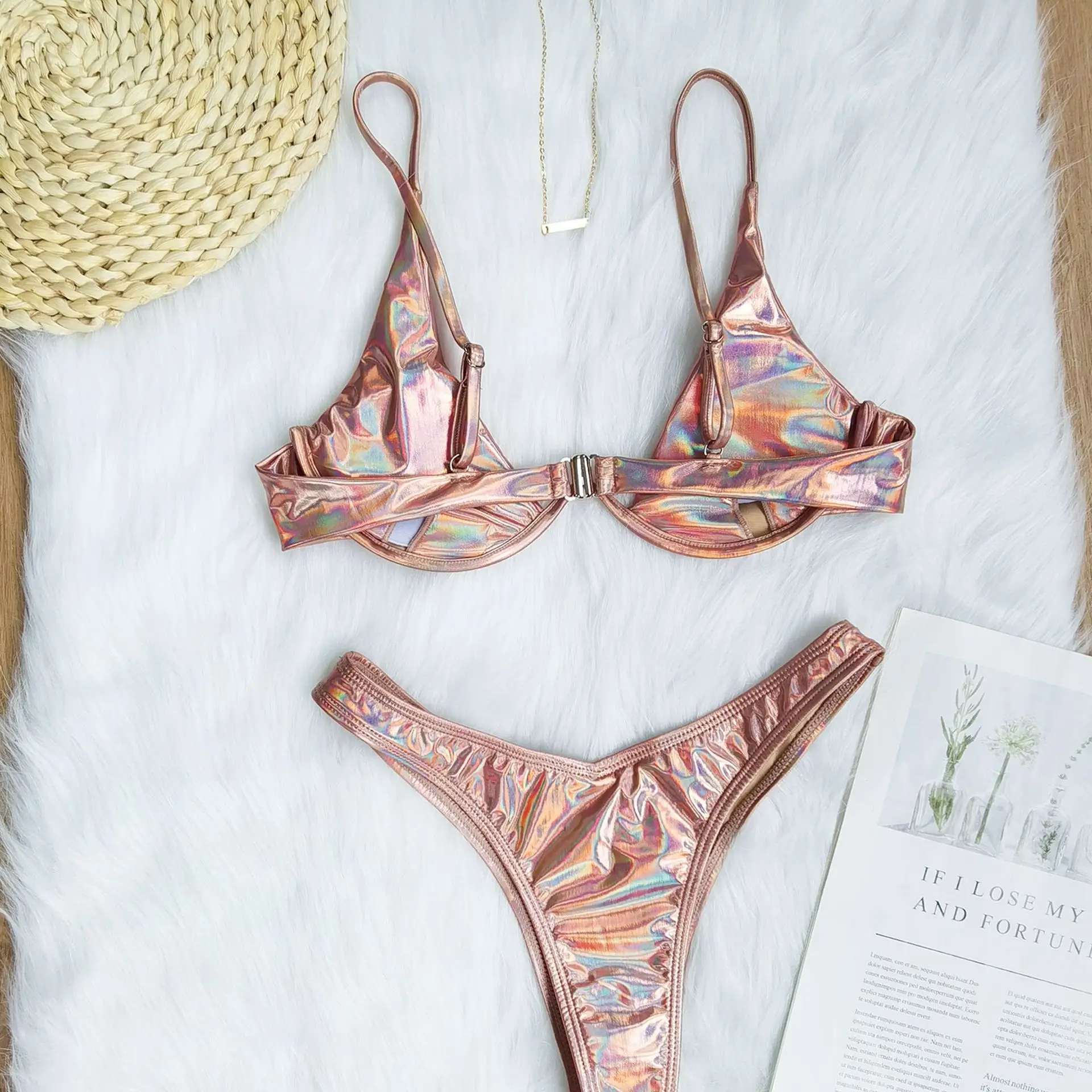 

Bikini 2021 Sexy High Waist Bandage Underwire Swimsuit Women Swimwear Push Up Bikini Set Brazilian Bikini Summer Bathing Suit