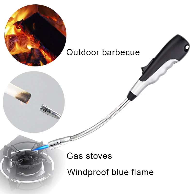 Перезаряжаемая Зажигалка Ветрозащитная Бутановая газовая зажигалка фонарь Jet