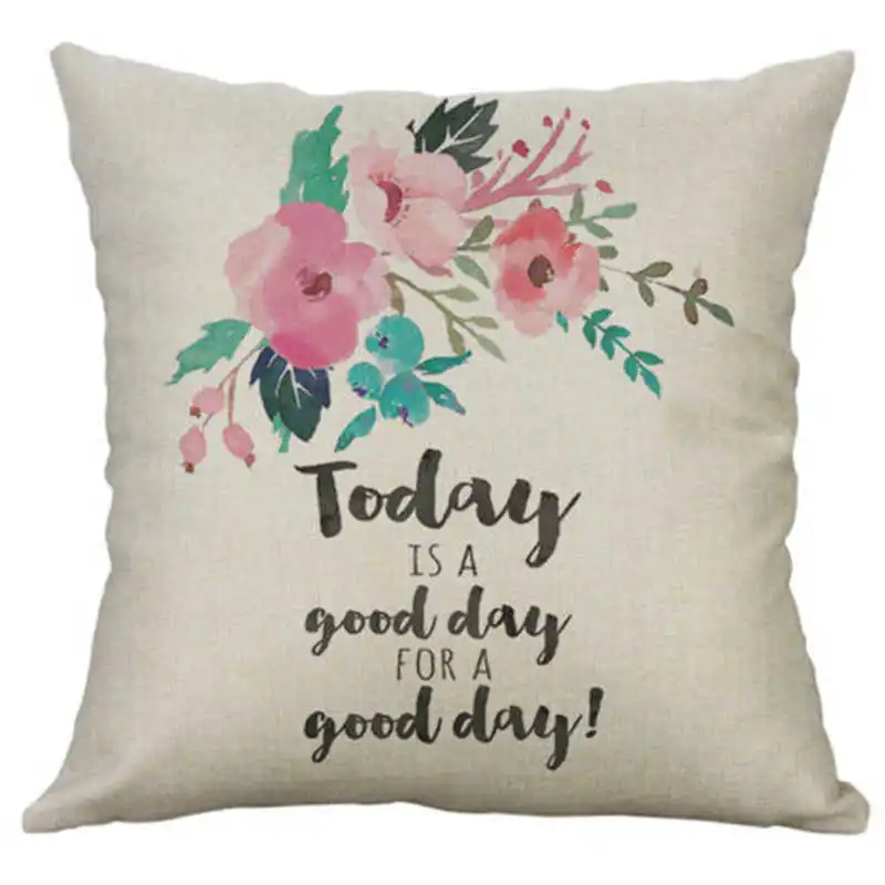 

Case Cushion Sofa Cover Linen Maxim Home Print 18'' Cotton Pillow Decor