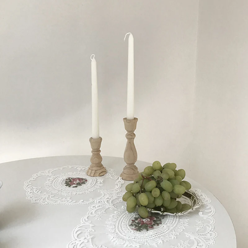 Unfinished Candlesticks Holders Wood Classic Craft Smoothed and Ready to Easily Paint or Decoration | Дом и сад