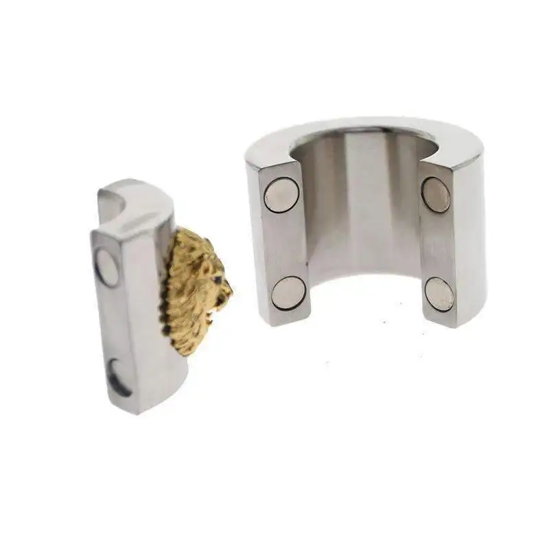 Золотой Лев магнитный шар носилки металлическая Мошонка подвеска тестит вес