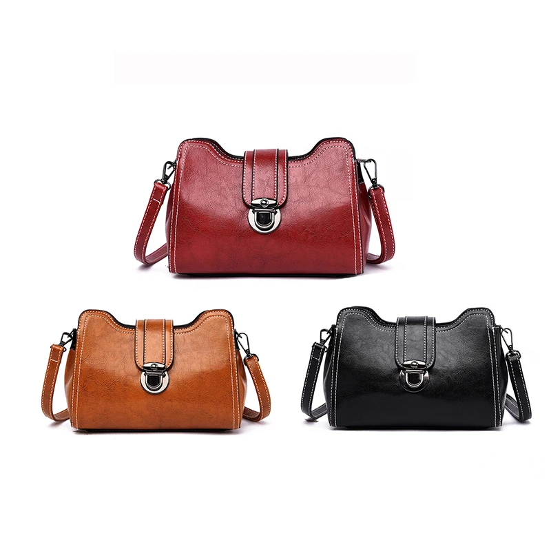 Новая Элегантная сумка на плечо Mododiino женская сумки через из масляной вощеной