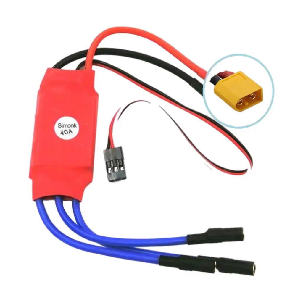 RC Brushless 40A ESC с 3 5 мм банановым штекером контроллер скорости поддержка 2-4S для