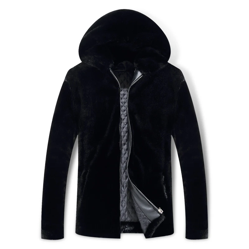 2019 Новая мужская норковая шуба Высококачественная утепленная теплая мягкая