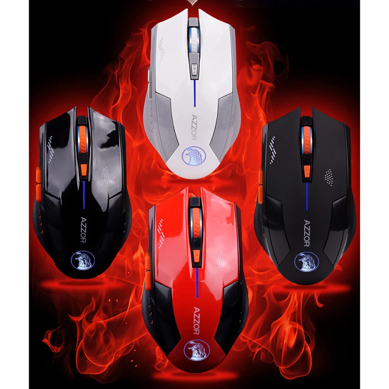 2.4Ghz Wireless Mouse Gaming Slient USB 2400 DPI Ergonomic Design 6 Buttons Scrub Black Noiseless for PC Laptop | Компьютеры и офис