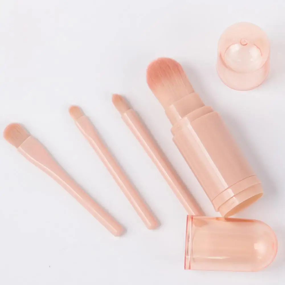 

50% Hot Sale 4Pcs/Set Telescopic Makeup Brush Four in One Retractable Mini Portable Retractable Multifunctional Mini Blush