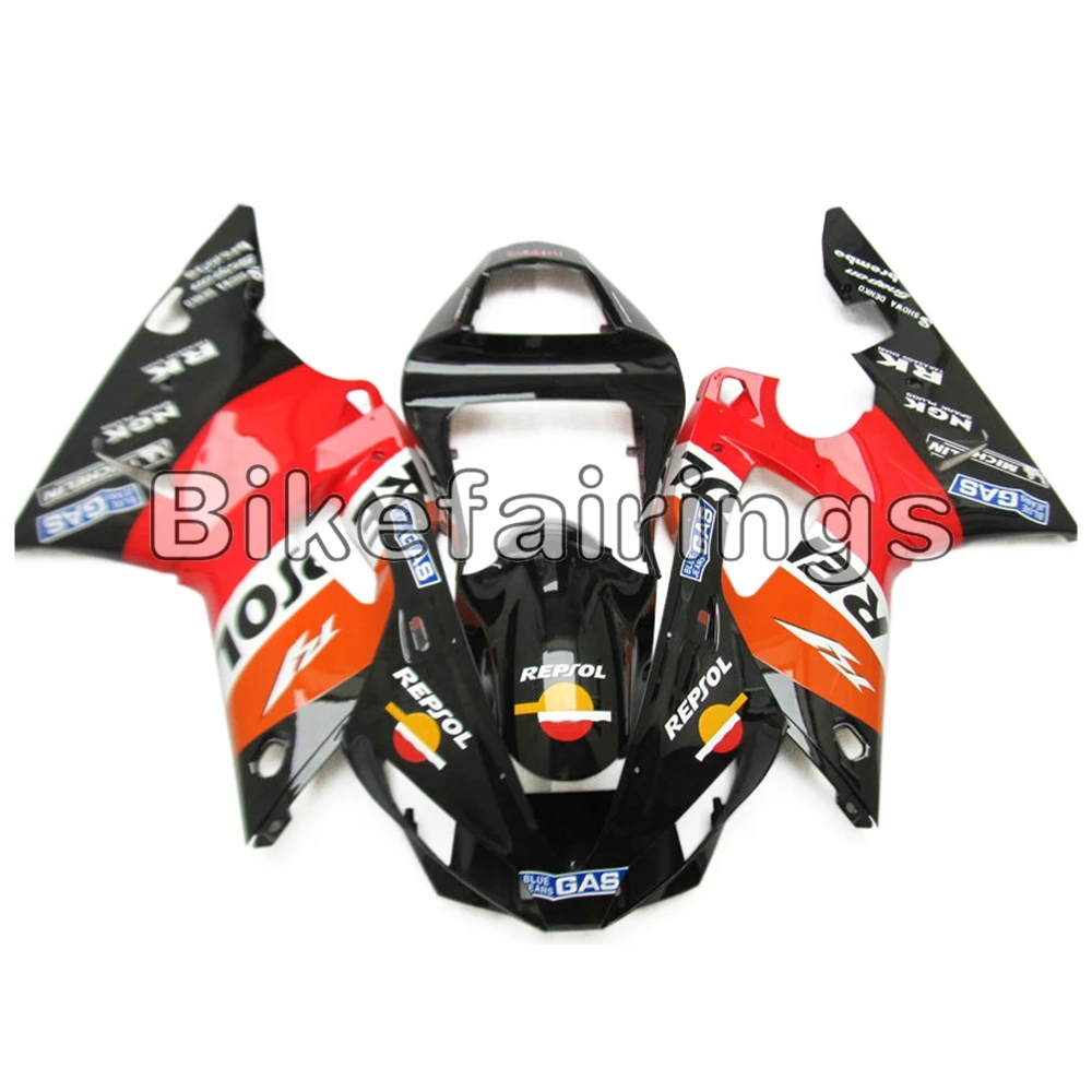 Repsol оранжевый черный спортивный велосипед Cowlings для Yamaha YZF1000 R1 2000 2001 00 01 ABS пластик