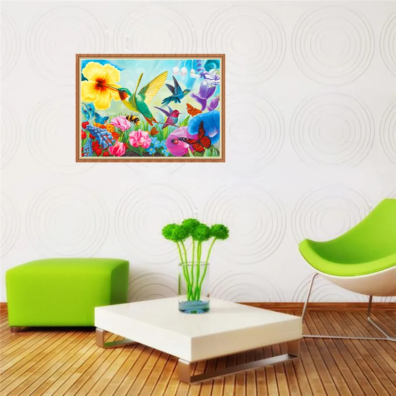 5D новый полный цветком из страз и алмазная с изображением птицы живопись вышивка