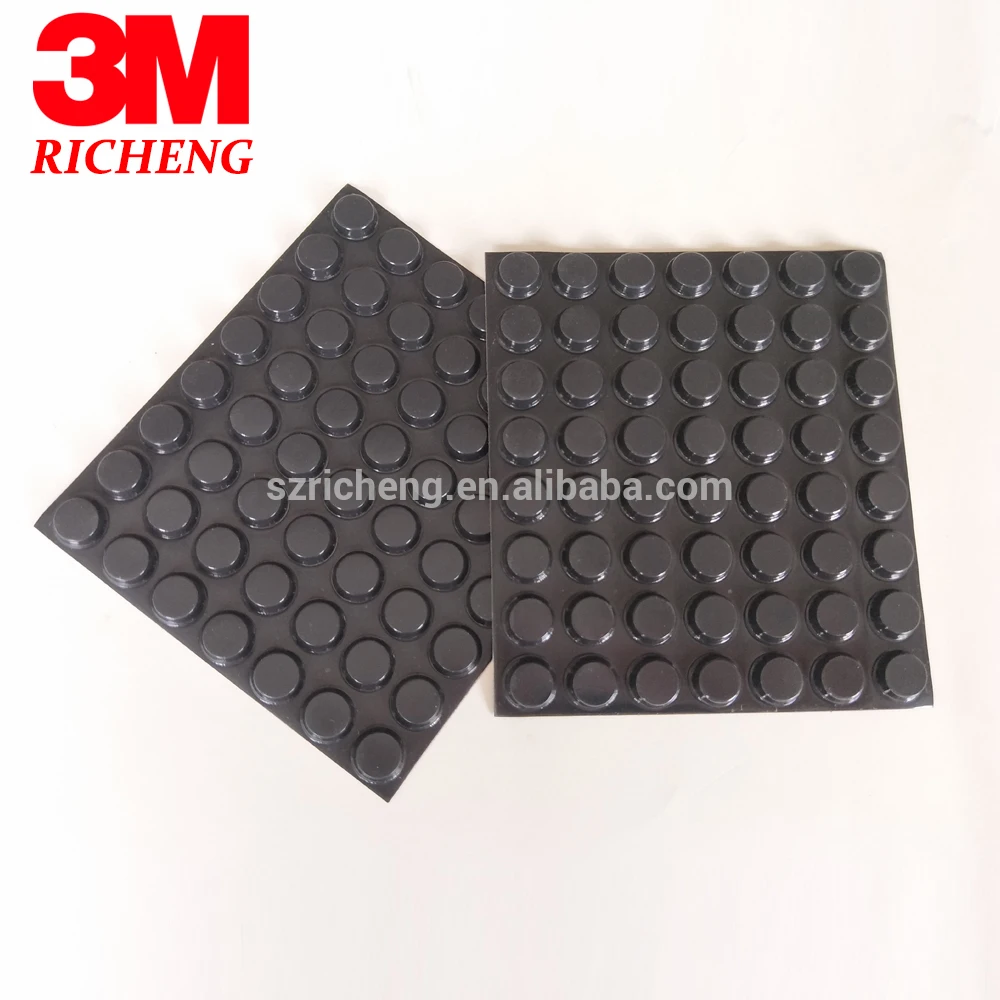 Противоскользящие и истираемые черные круглые клейкие резиновые проставки для