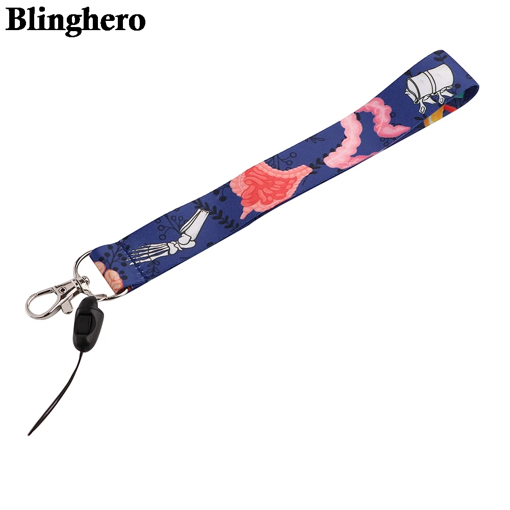 

CB820 Human Organs Cartoon Lanyards Bus ID Name Work Card Cover Badge Holder Short Rope For Nurse Doctor Accessories Gifts