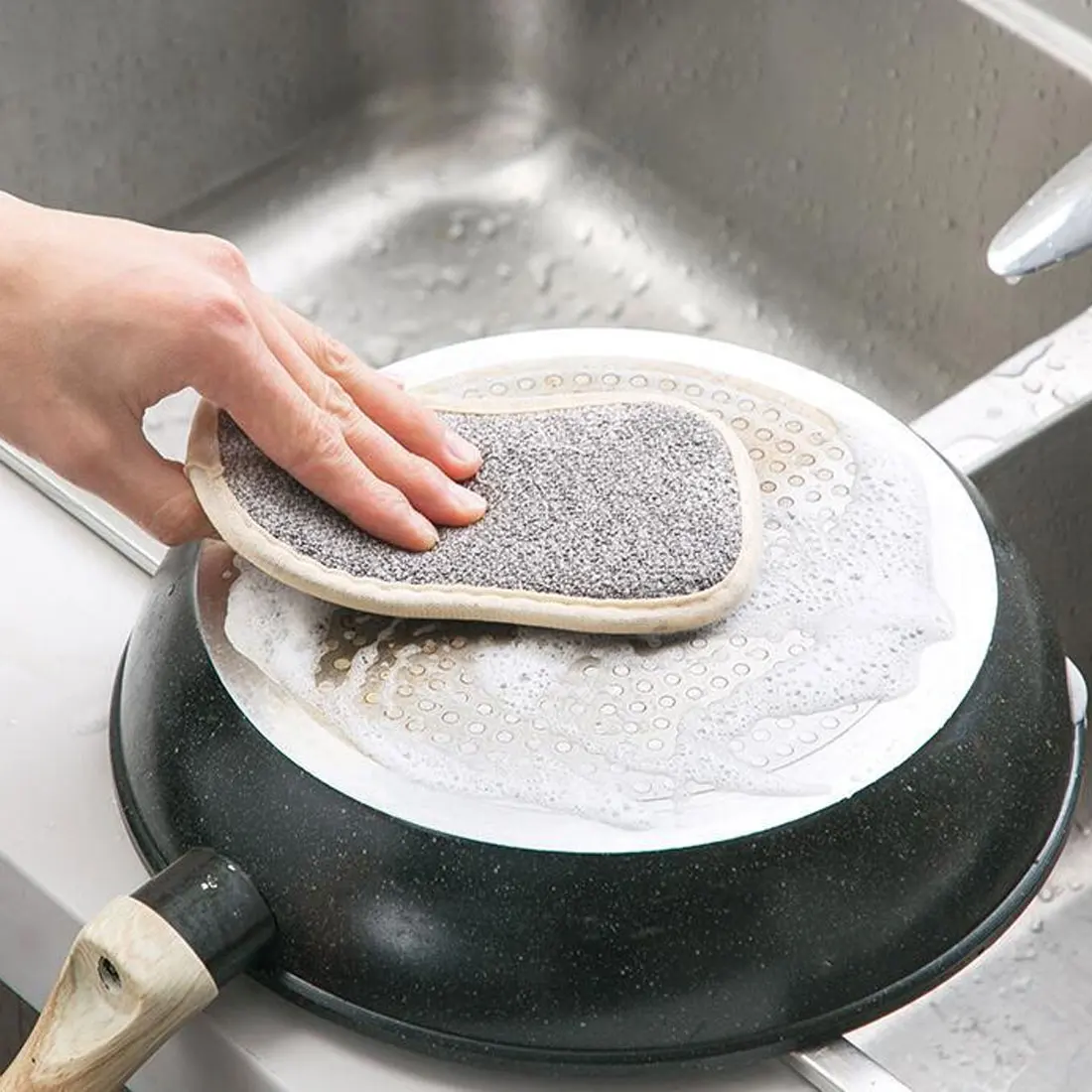 

Kitchen cleaning cloth Degreasing wipes dishwashing brush Double-sided antibacterial bamboo fiber sponge dish cleaning supplies