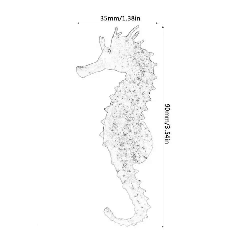 Силиконовая искусственная ткань lumineux brillant effet mer cheval de poisson Simulation hippocampe ornement pay |