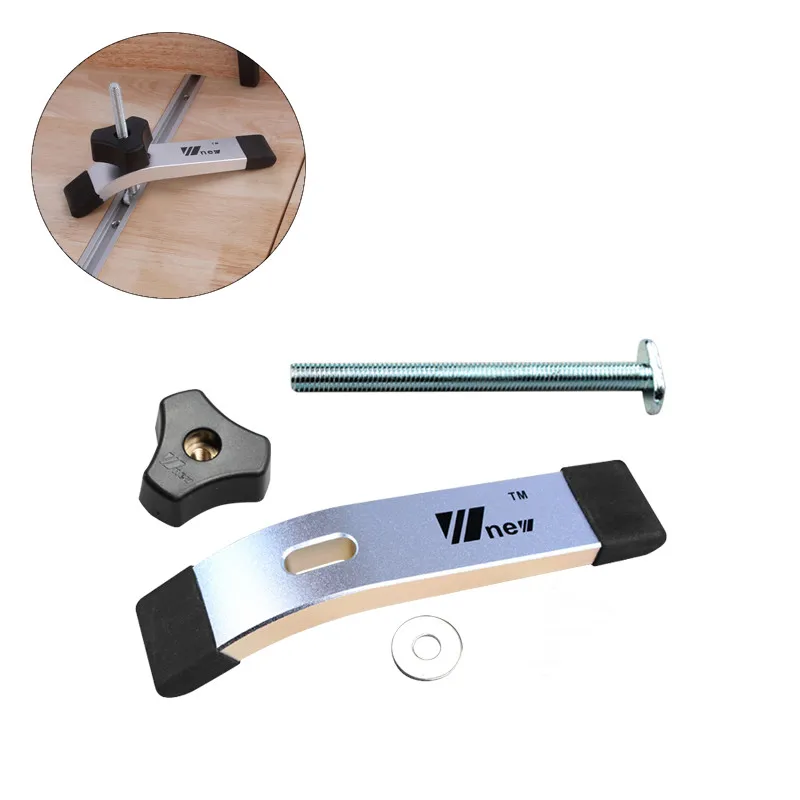 

Durable Aluminum Alloy Quick Acting Hold Down Clamp T-Slot T-Track Clamp Set T Nut Screw Type Woodworking Tool Top Quality