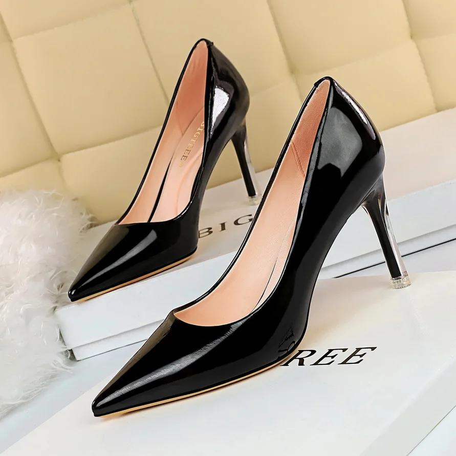 Обувь с большим деревом Новинка 2019 года модная женская пикантная обувь на