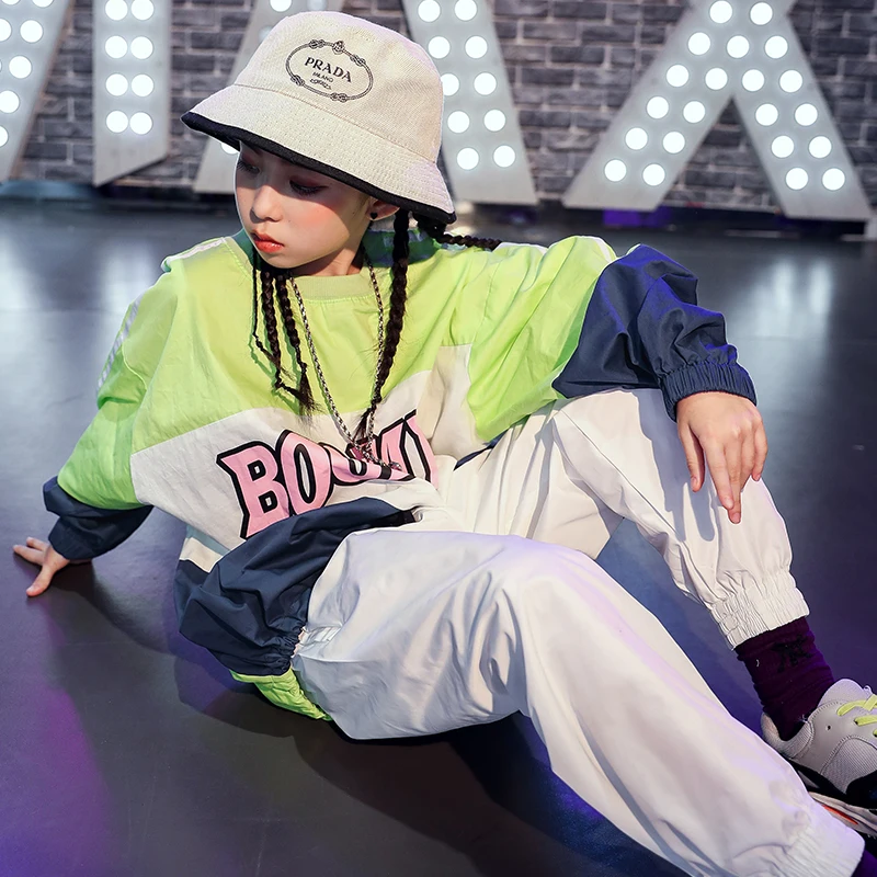 Детский уличный танцевальный костюм Одежда для выступлений в стиле хип хоп