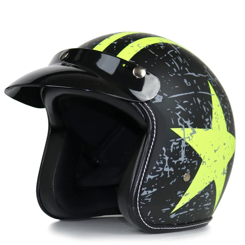 Мото rcycle шлем для мужчин и женщин cascos классический ретро 3/4 открытый шлем capacete половина шлем cascos para moto - Цвет: 3