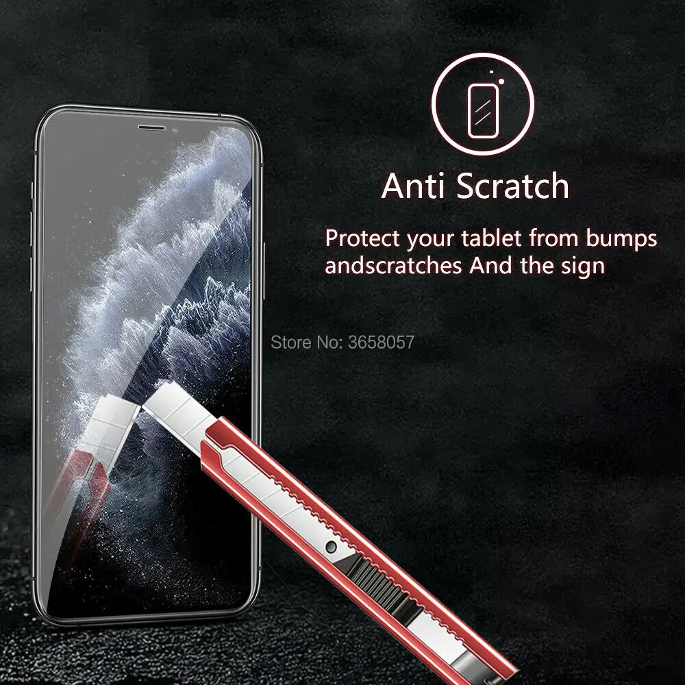 200pcs tempered glass film screen protectors anti scratch protector for iphone 12 11 8 plus 7 7plus 6 6s plus with retail pack free global shipping