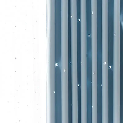 blue ZISIZ современные блестящие звезды дети затемненные шторы для детей мальчик девочка спальня гостиная на заказ драпировка из тюля Cortinas - Цвет: blue