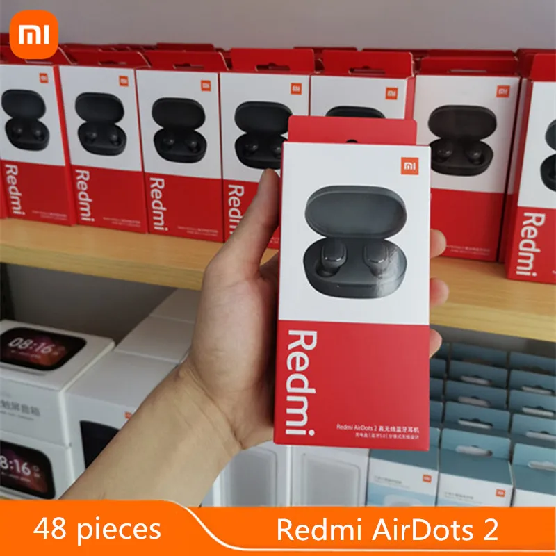 

TWS-наушники Xiaomi Redmi AirDots 2, 48 шт./лот, Air 2 SE, Mi True Bluetooth 5,0, Беспроводные спортивные наушники-вкладыши с управлением искусственным интеллектом, на...