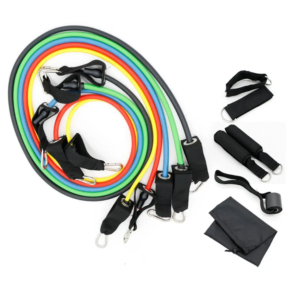 11 шт. эластичная лента для фитнеса Тяговая веревка физических упражнений