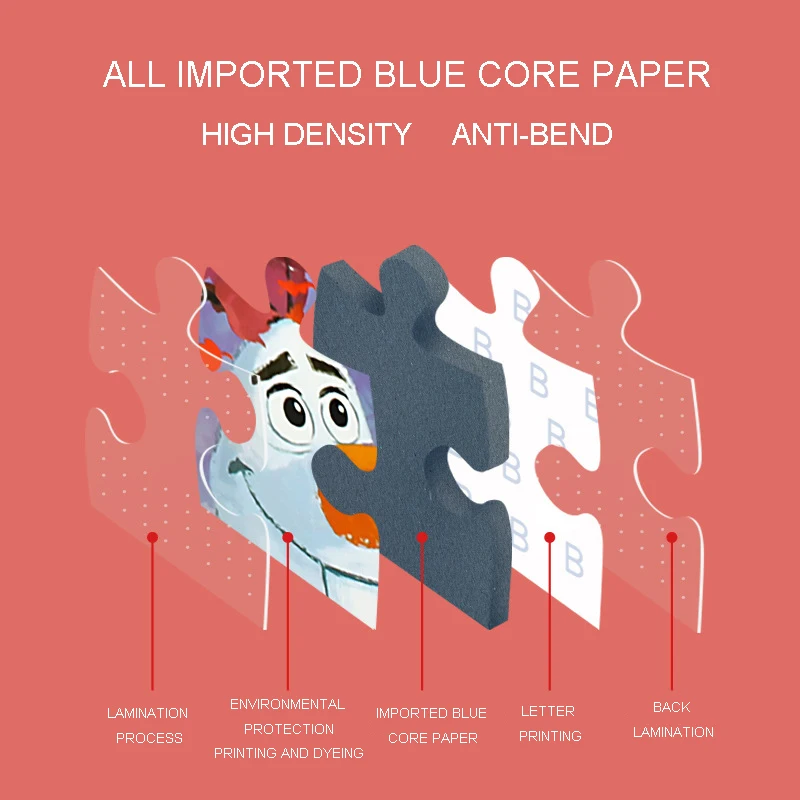 Диснеевские декомпрессионные пазлы из 1000 частей импортные бумажные с голубым