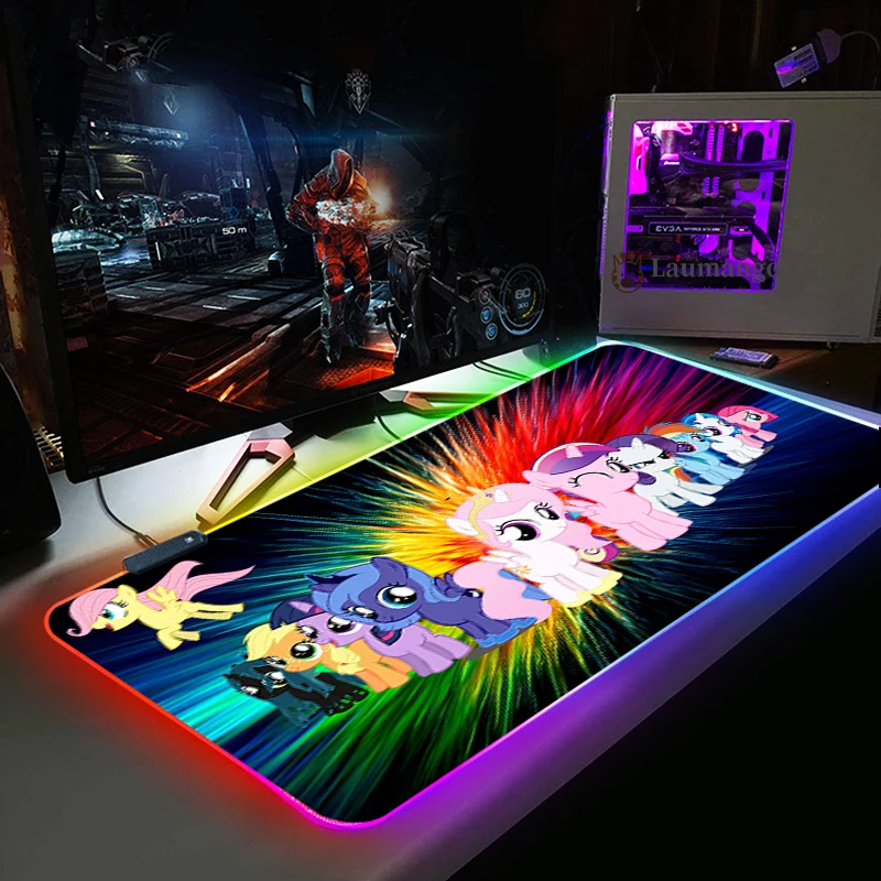 

Большой коврик для мыши My little Pony, под заказ, в стиле аниме, с RGB-подсветкой