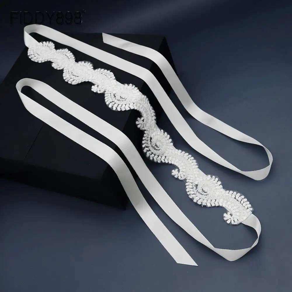 

Elegant Lace Bridal Belt 2020 New Design Women Cloth Sash Wedding Accessories Ceinture Marocaine WS-J158