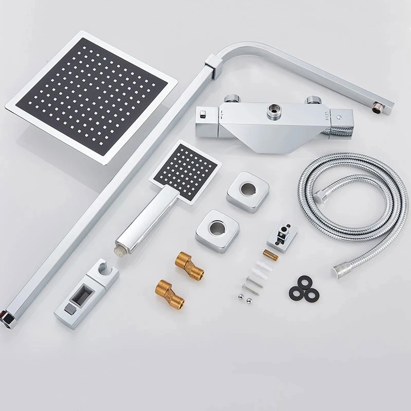 Дождевой смеситель для ванной комнаты матовый черный душа ванны и настенный