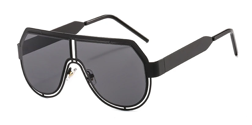 C1 black gray 46234 большие полые роскошные солнцезащитные очки для мужчин и женщин модные UV400 очки - Цвет линз: C1 black gray