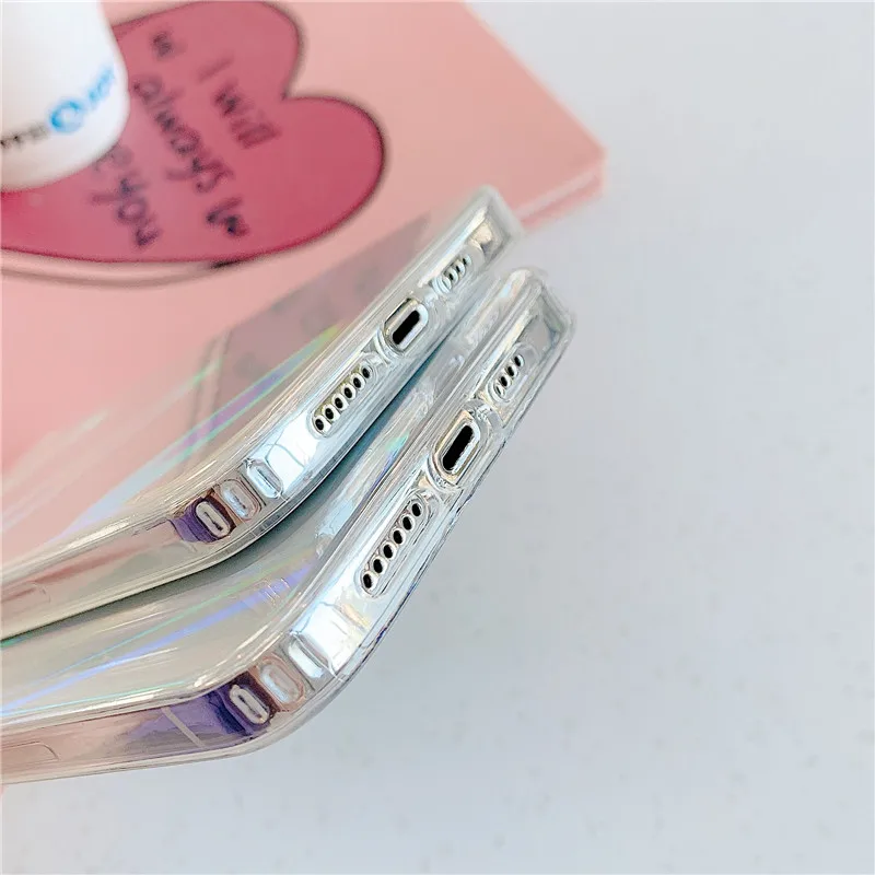 

moskado Laser Bling Glitter Shockproof Phone Cover For iPhone 12 Pro 11 Pro Max X XR XS Max 7 8 7Plus Soft Silicone IMD Cases