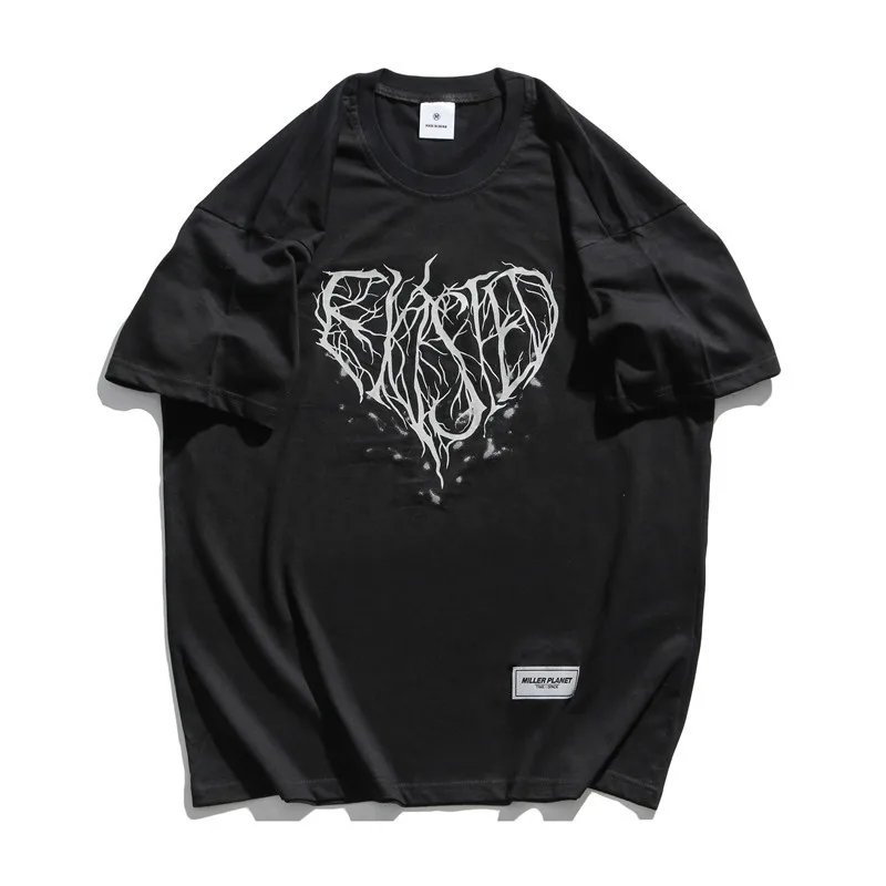 

Summer new street all-match reflective round neck short-sleeved t-shirt printing H1119