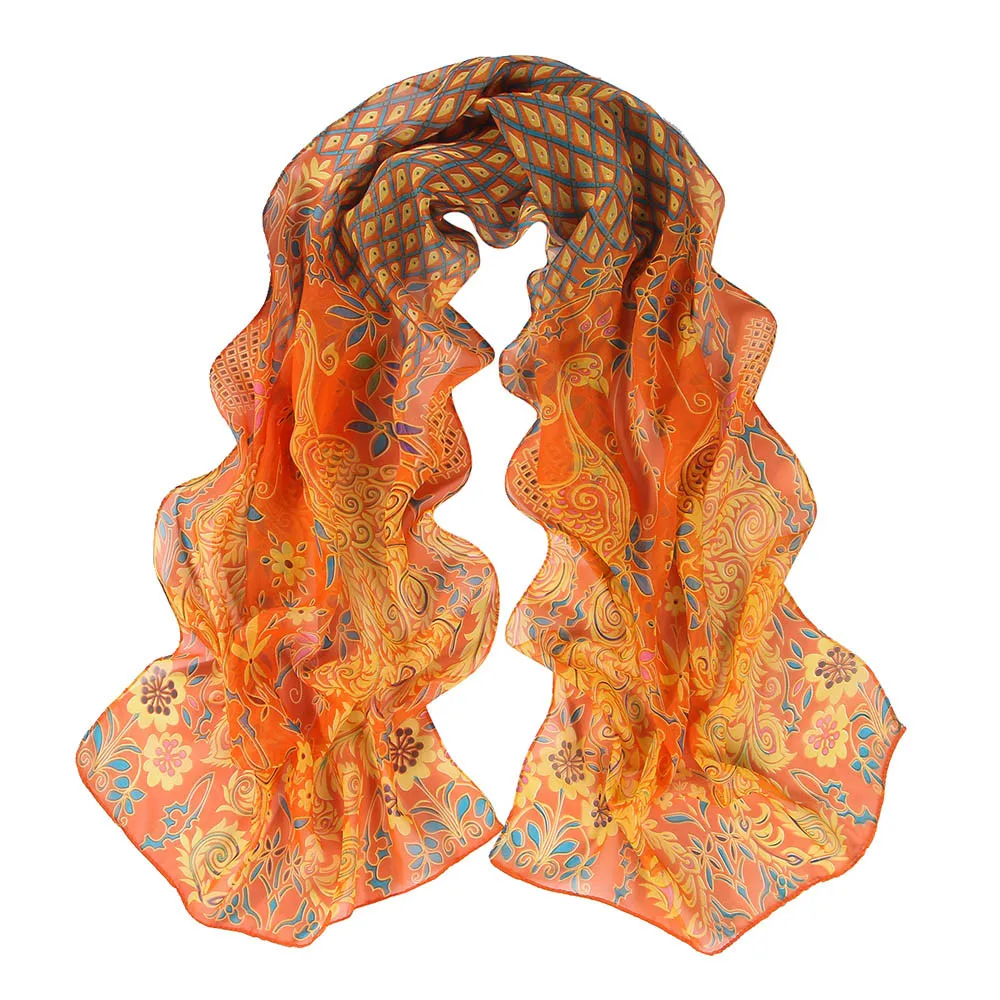 Вы уверены что не нажмите и увидите? Женская мягкая шаль из шелка шифона с