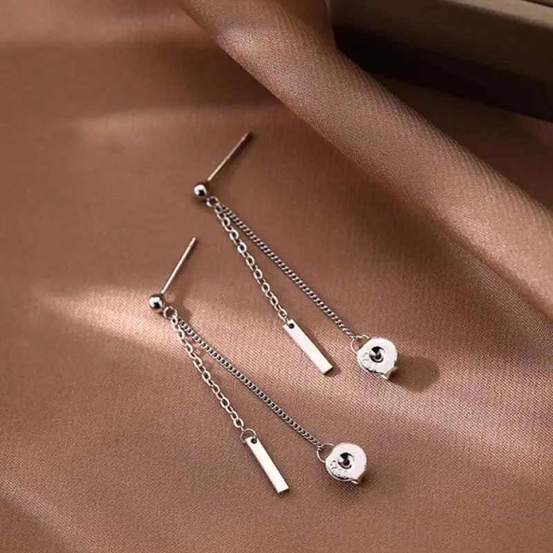 

S925 Sterling Silver Chain Earrings Long Tassel Drop Earrings 2021 New Trendy Stud Earrings for Women Jewelry Wholesale