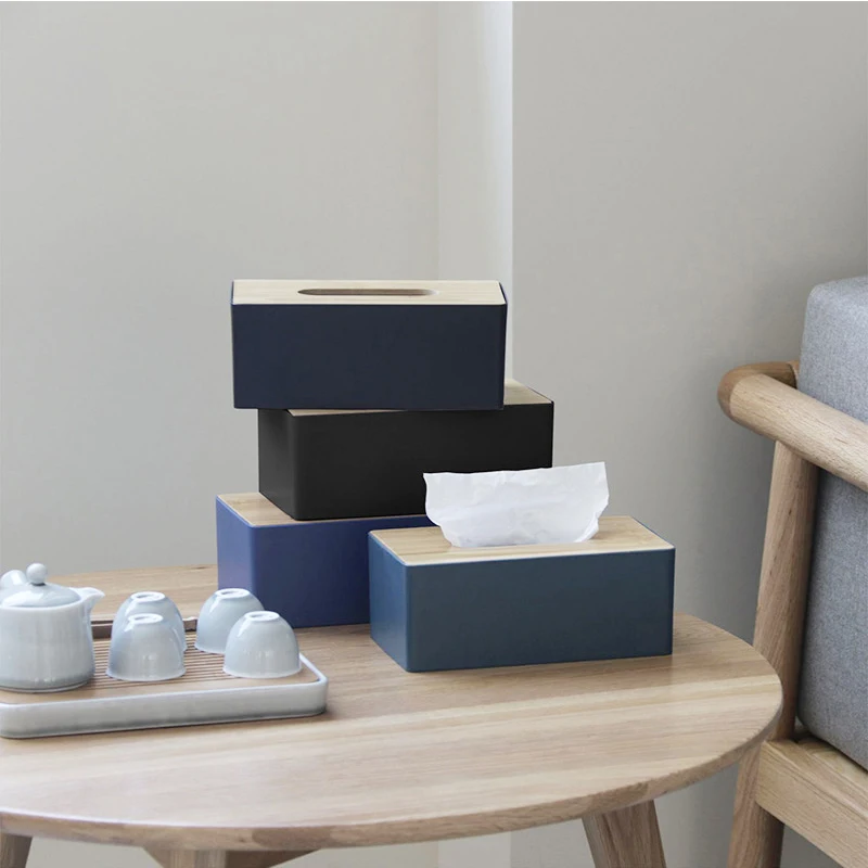 

Wooden Tissue Holder Household Paper Towel Storage Box Removable Tissue Case Lagerung Boxes for Home Office