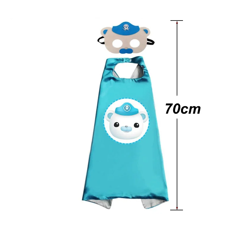 Octonauts mask Toddler Halloween role play Costumes Cape with Mask for Kwazii Barnacles Dashi Peso Cosplay kids birthday gift images - 6