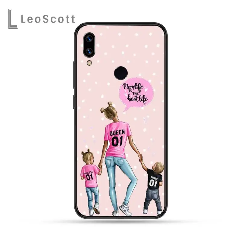 

girl Queen Mom baby pink Phone Case For Xiaomi Redmi Note 4 4x 5 6 7 8 pro S2 PLUS 6A PRO